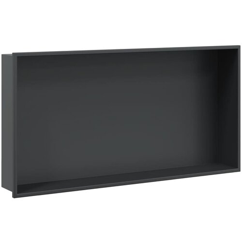  Ni&amp;scaron;a za tu&amp;scaron; mat crna 62x32x9 cm nehrđajući čelik Slike