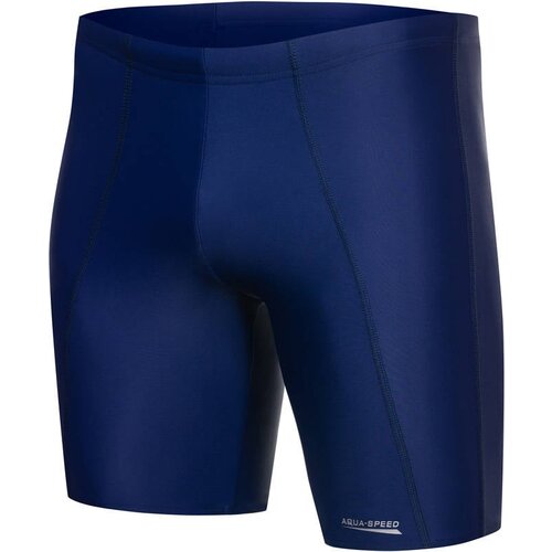 Aqua speed Man&amp;#039;s Swimming Trunks Long Navy Blue Pattern 04 Slike
