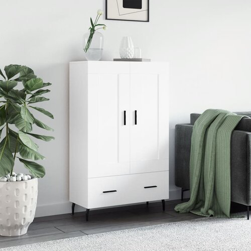 The Living Store Visoka omara bela 69,5x31x115 inženirski les - Visoka Omarica, (21431039) Slike