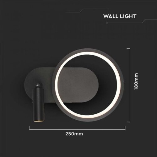  LED zidno svetlo LED/14W/230V 4000K crno Slike