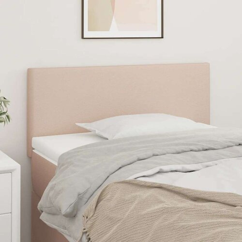  Uzglavlje boja cappuccina 80 x 5 x 78/88 cm od umjetne kože Slike