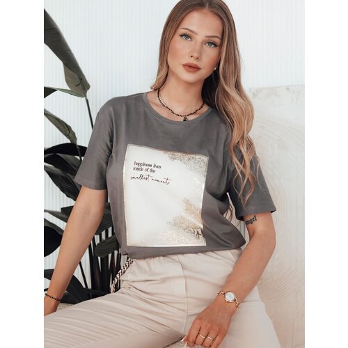 DStreet T-shirt damski CHANTE grafitowy Cene