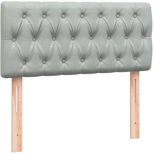 Box Spring krevet s madracem svijetlo sivi 80x220 cm samt Slike