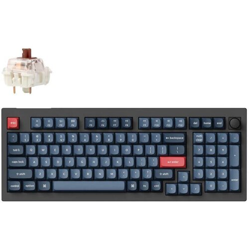 KEYCHRON V5 Max QMK/VIA Brezžična Mehanska Tipkovnica, Bluetooth / 2.4 GHz, Brown Tactile Switch, US Layout, V5M-D3, (21733074) Slike