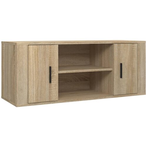 Maison Chic TV omarica - TV stojalo - Televizijska omarica sonoma hrast 100x35x40 cm inženirski les, (21699987) Slike