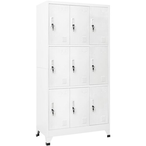 Ormarić s ključem i 9 pretinaca čelični 90 x 45 x 180 cm sivi Cijene