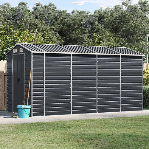 vidaXL Vrtna lopa antracit 191x385x198 cm pocinkano jeklo Cene
