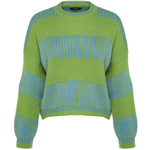 Trendyol Sweater - Green - Regular fit