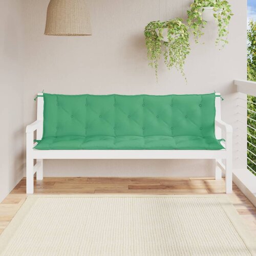  Jastuci za vrtnu klupu 2 kom zelena 180x50x7cm tkanine Oxford Cene