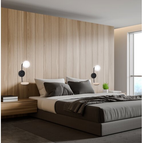 Candellux ponio zidna lampa crna 1X25W G9 bela abažur Slike