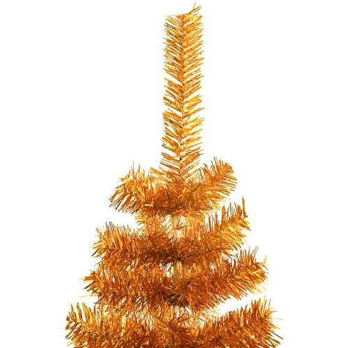  Umjetno božićno drvce sa stalkom zlatno 150 cm PET Slike
