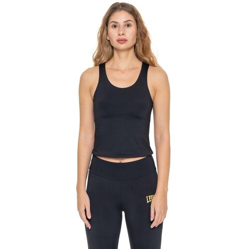 Leone 1947 Majice brez rokavov Woman Short Tank Active Gold Črna Cene