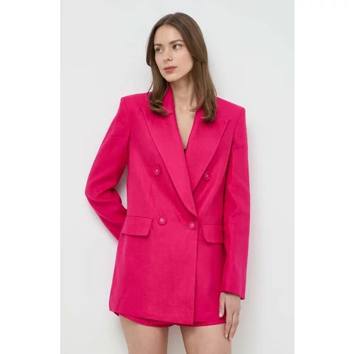 Luisa Spagnoli Lanen suknjič VELINA roza barva, 540685