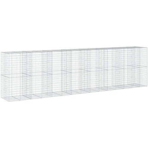 VidaXL Gabionska ko&amp;scaron;ara s poklopcem 750x100x200 cm pocinčano željezo Slike