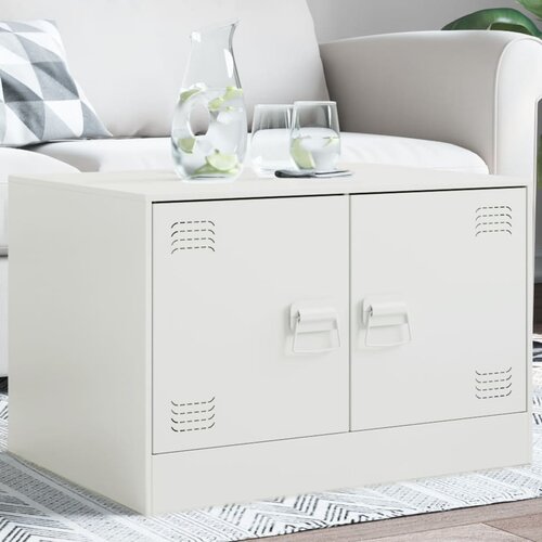 vidaXL Stolić za kavu bijeli 67 x 50 x 44 cm čelični Cijene