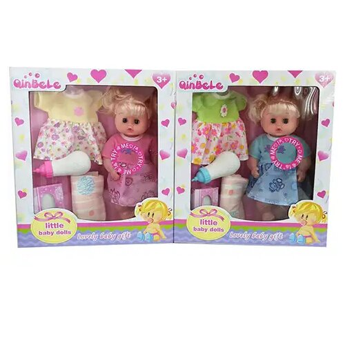 Magic Toys Quinbele Komplet majhne lutke s plenicami, obleko in dodatki V treh različicah Cene