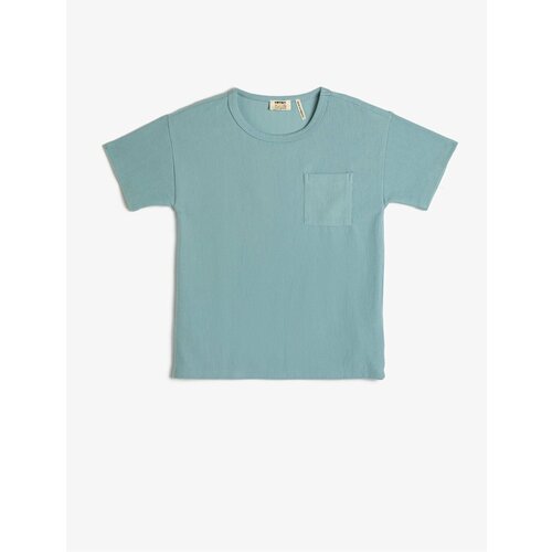 Koton Basic T-shirt with Short Sleeves, Crew Neck Pocket Detailed, Ribbed. Cene