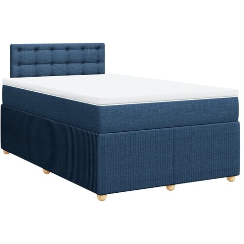 Maison Chic Box spring postelja - Vzmetna postelja z vzmetnico moder 120x200 cm blago SL10418, (21885969) Cene