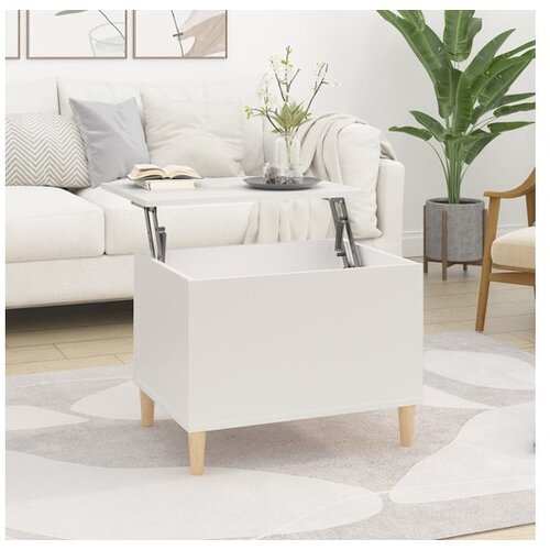  Stolić za kavu bijeli 60 x 44 5 x 45 cm od konstruiranog drva Slike