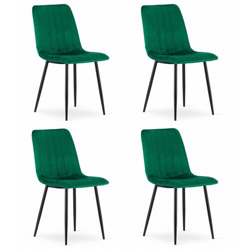Brandless Stol LAVA - temno zelen žamet x 4, (22030732) Slike
