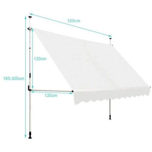  montelux easy 350x120cm bež balkonska tenda ( 1964 ) Slike
