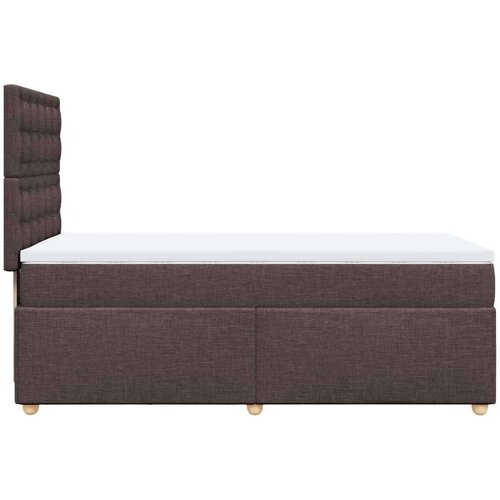 VidaXL krevet s oprugama i madracem tamnosmeđi 90 x 190 cm od tkanine Slike