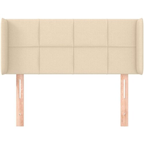  Uzglavlje s u&amp;scaron;ima krem 83x16x78/88 cm od tkanine Slike