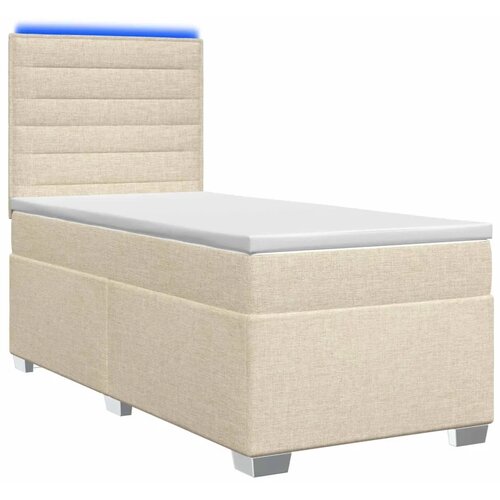  Boxspring krevet s madracem Krem 90 x 190 cm Tkanina - Krem 90 x 190 cm Dizajn linija Slike