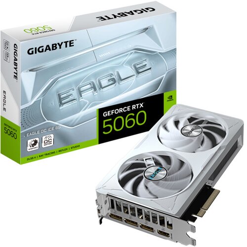 Gigabyte VGA 5060 Eagle OC ICE 8GB, GDDR7, 128-bit, 3x DP, 1x HDMI, Bijela Cijene