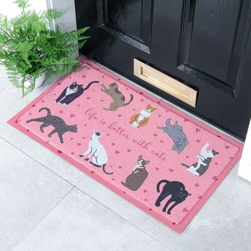Artsy Doormats Predpražnik 40x70 cm Life Is Better With Cats &amp;ndash; Slike