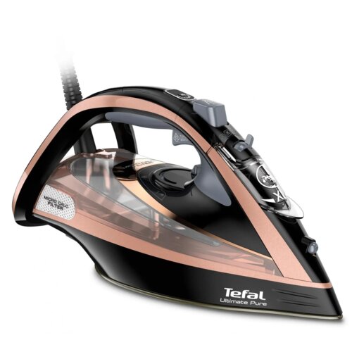Tefal Ultimate Pure FV9845 Glačalo za suho & parno glačanje Durilium Autoclean ploča za glačanje 3100 W Crno, Bakar Cene