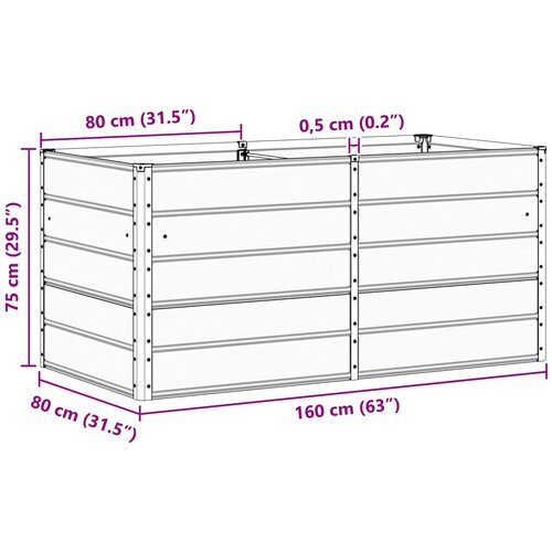  Sadilica Svijetlo siva 160 x 80 x 75 cm Čelik Slike