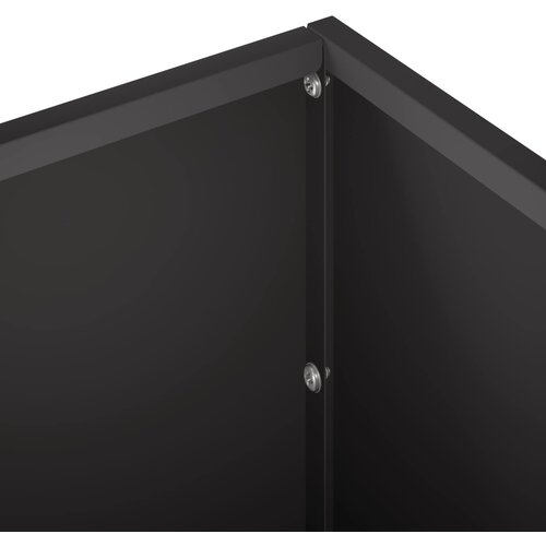  Vrtna saksija Crna 60 x 20 x 20 cm Čelična vrata Slike