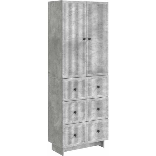  Set ormara 2 pcs Betonska siva 66 x 34,5 x 90 cm Slike