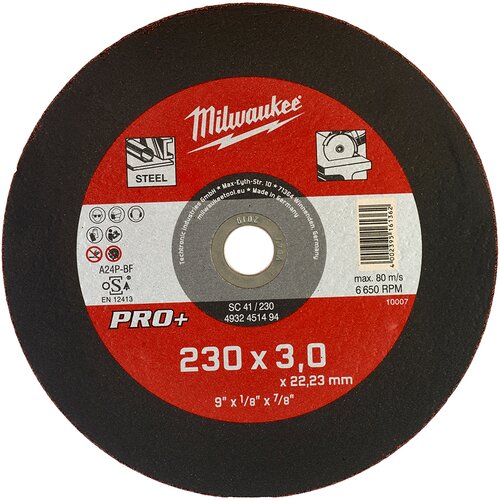 Milwaukee tanka rezna ploča za metal pro+ SC41 230 x 3 mm Slike