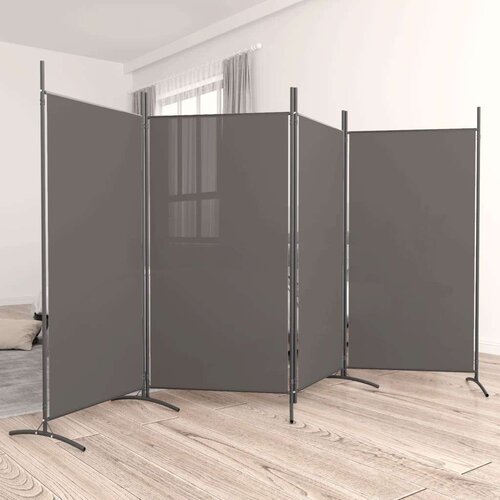 Sobna Paravan 4-delni antracitna 346x180 cm blago, (20594889) Slike