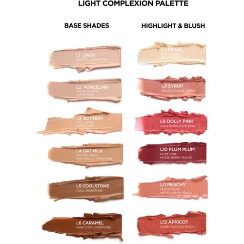 SOSU Cosmetics Complete Canvas Complexion Palette multifunkcionalna paleta za lice nijansa Light 26.4 g Slike