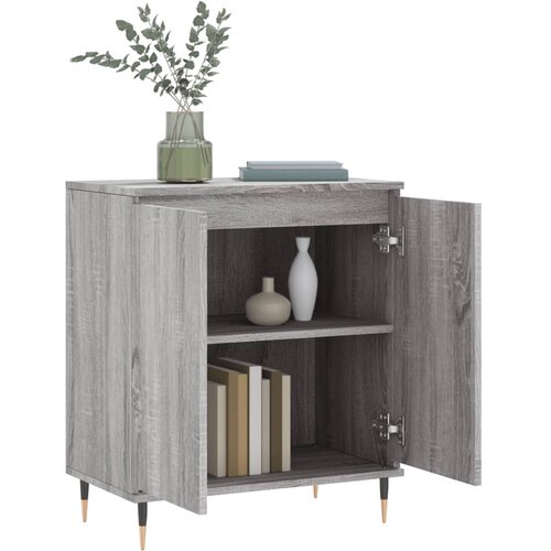  Komoda sivog hrasta sonome 60x35x70 cm od konstruiranog drva Slike