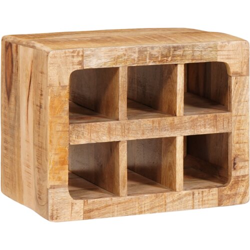 VidaXL Stalak za vino Smeđa 44 x 30 x 35 cm Čvrsto drvo manga Slike