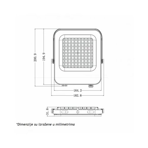  LED REFLEKTOR IK03 50 W 6500K Slike
