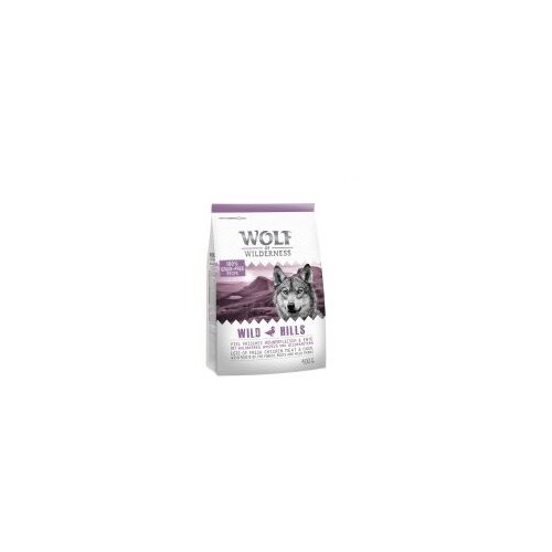 Wolf of Wilderness - zajčji uhlji z dlako - Dodatno: suha hrana - "Wild Hills" raca (400 g) Cene