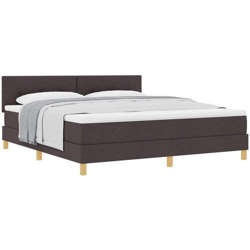 vidaXL Box Spring Postelja z Vzmetnico Temno Rjava 180x200 cm Tkanina, (22080929) Cene