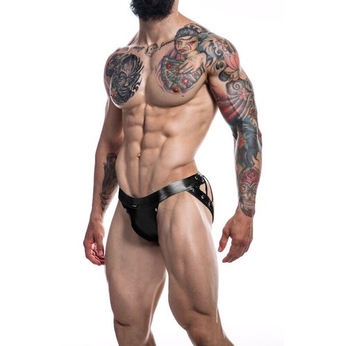 Cut4Men Jockstrap Desire Black Leatherette L Slike