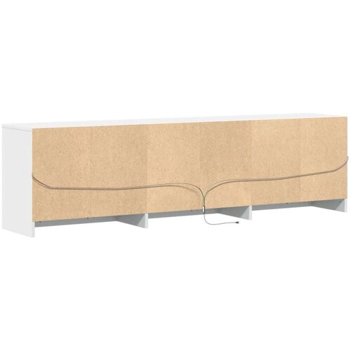  ormarić LED bijeli 180 x 34 x 50 cm od konstruiranog drva Slike