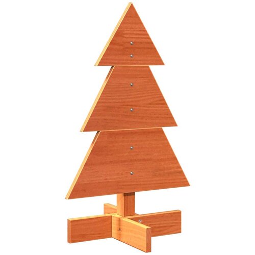 vidaXL lesena dekorativna novoletna jelka rjava 60 cm trdna borovina, (21559675) Cene