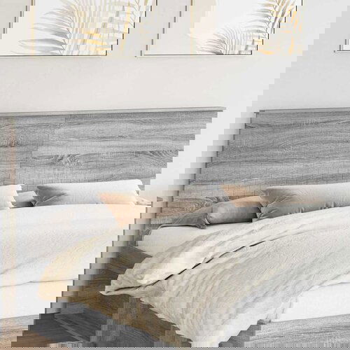 VidaXL Uzglavlje s uzglavljem Siva Sonoma 180 cm Konstruirano drvo Slike