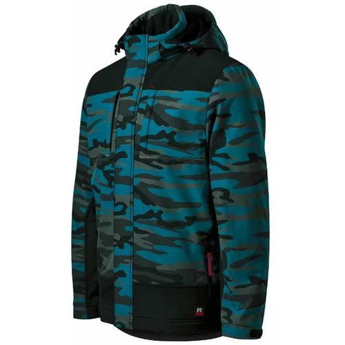  Vertex Camo zimska softshell jakna muška camouflage petrol 2XL