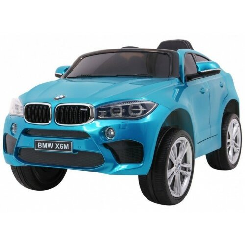 auto na akumulator bmw X6 model 229-1 licencirani sa kožnim sedištem i mekim gumama metalik plavi Slike