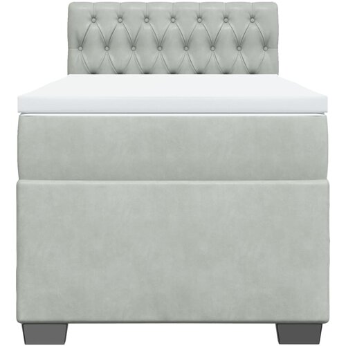 Box spring krevet s madracem svjetlosivi 90x190 cm bar&amp;scaron;unasti Slike