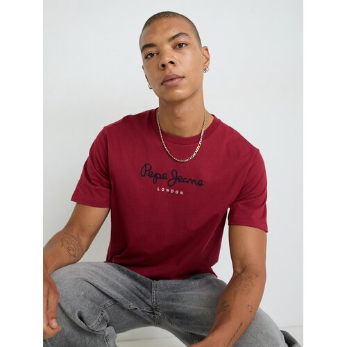 PepeJeans Majica &amp;#039;EGGO&amp;#039; vatreno crvena / crna / bijela Slike
